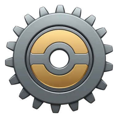 settings gear icon for site navigation. just one gear sticker