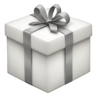 white heart gift package sticker