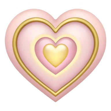 Heart with a halo in soft pink, beige and yellow pastel colors sticker