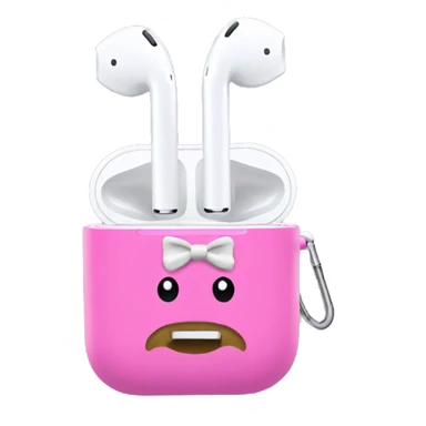 Air pods with a bow case  sticker