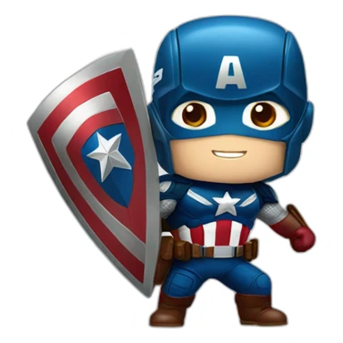 Captain america with two sheild sticker