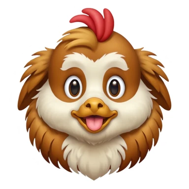 Dog-chicken mix sticker