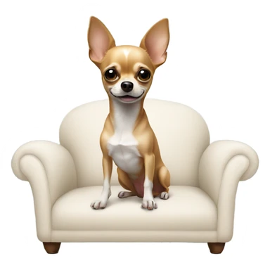 chihuahua dog doing pis in sofá sticker