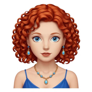 Rose DeWitt Bukater curly red hair sticker