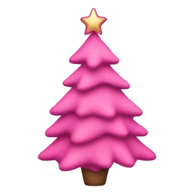 pink Christmas tree  sticker