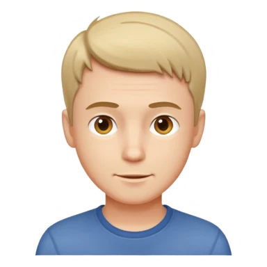 30s male with short hair, casual style, bright expression sticker