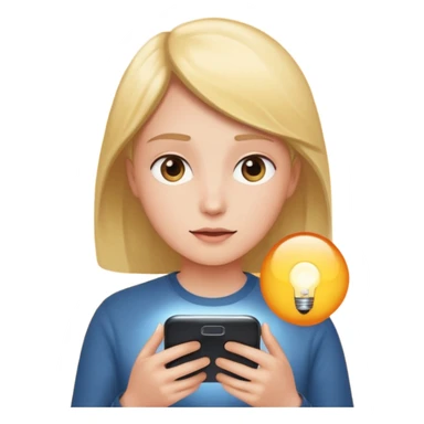 Looking at the phone while light from the phone emitted on the users face  sticker