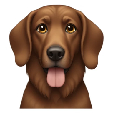 oblong brown dog sticker