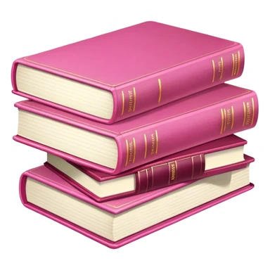 stack of pink books sticker