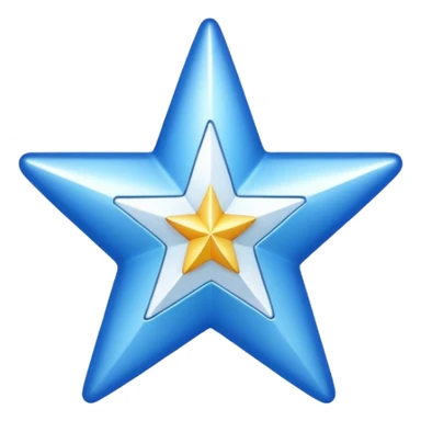 Create a verified badge a blue star with a white verified  sticker