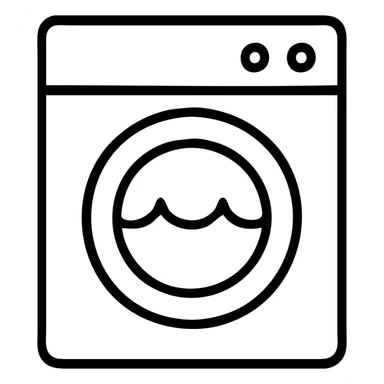 washing machine with water cycle sticker