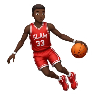 basketball player in slam dunk sticker
