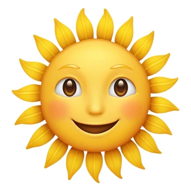 A happy sun emoji. sticker