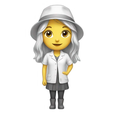 Architect White Rabbit Girl sticker