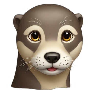 loutre sur un chien sticker