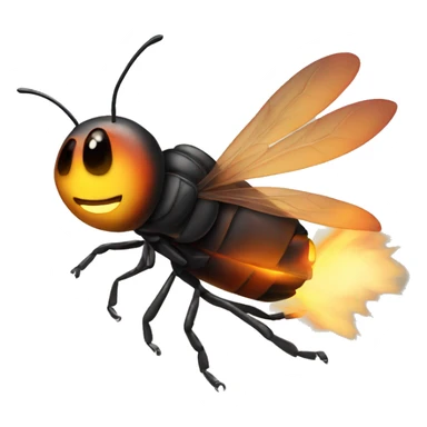Firefly with flames sticker