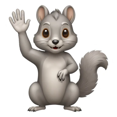 funny dead squirrel waving sticker