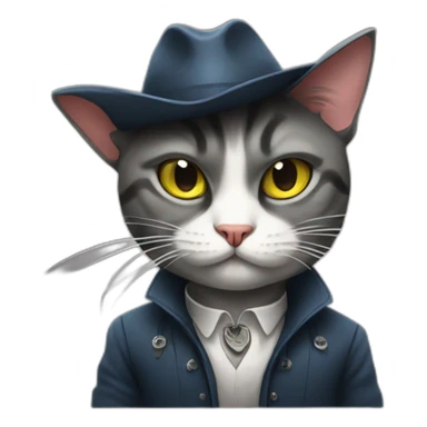 Gangster cat sticker