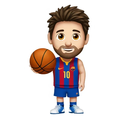 Messi joue du basket sticker