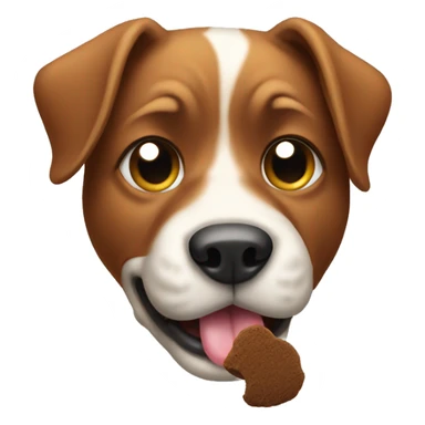 Dog taking a poop sticker