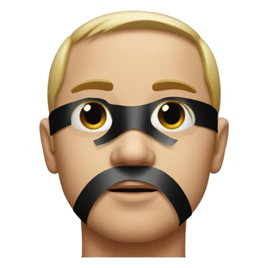 Man with black tape on his mouth  sticker