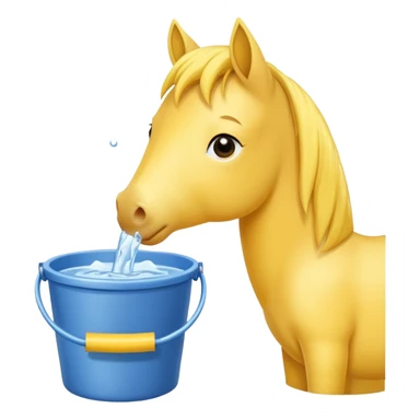 yellow pony drinking sticker