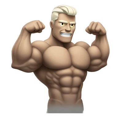 Muscular android bicep flexing sticker