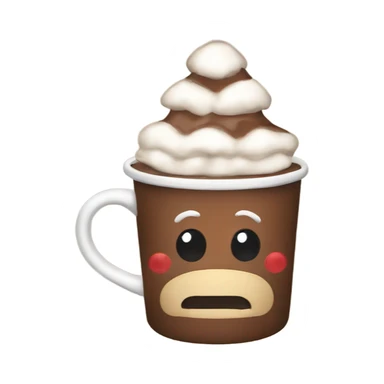 christmas cup with hot chocolate  sticker