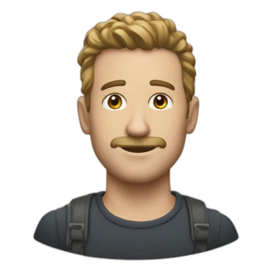 homme roue avec bouclette sticker