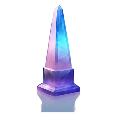 Obelisk made of crystal sticker