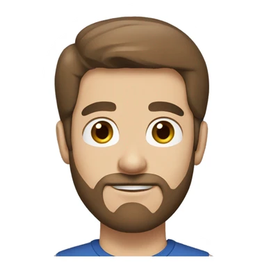 man, short brown hair, big nose, hazel eyes, white, no moustache, beard sticker