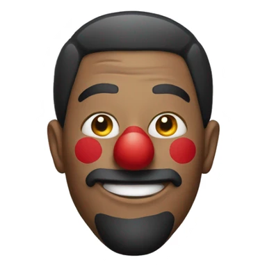 Man wearing a clown mask sticker