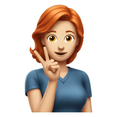 Redhead had a woman giving the timeout sign sticker