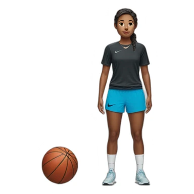 girl with nike pros shorts and long shirt sticker