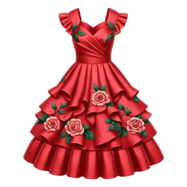 red rose dress no body sticker