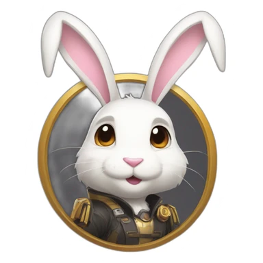 yugy bunny playing winston overwatch sticker