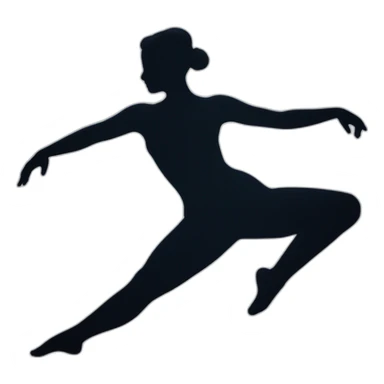 realistic silhouette dancer wiggle sticker