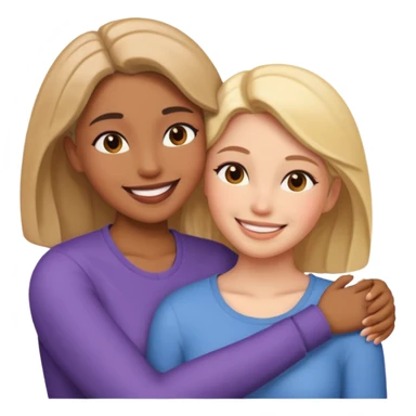 women embrace sticker