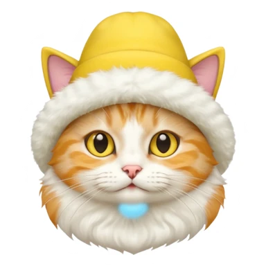 cat with yellow hat sticker