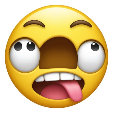 Yellow emoji face drooling sticker