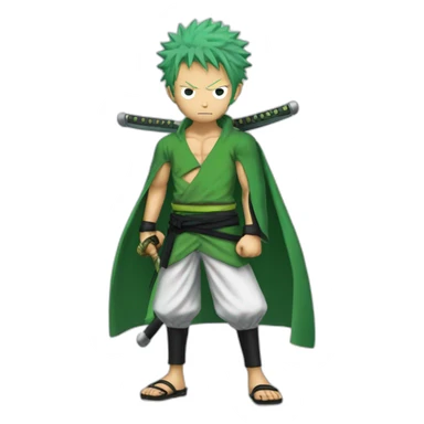 Zoro One Piece Three Swords Standing sticker