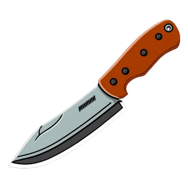 combat bushcraft knife sticker