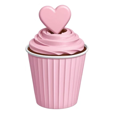 Two glossy square milk chocolate pralines placed diagonally, each in a white ridged paper cup, topped with a soft pastel pink heart icing with subtle sugar sparkle.
Cute minimal emoji-style, realistic and polished, clean studio lighting, pure white background, smooth 3D render, high resolution. sticker