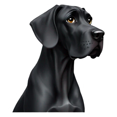 Black Great Dane sticker