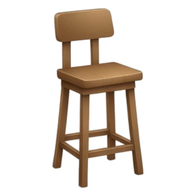 Un ours avec un tabouret  sticker
