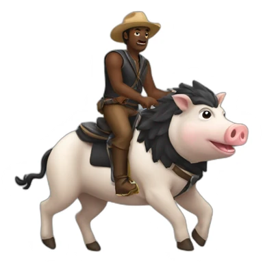 Black Hog Rider sticker