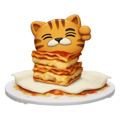 garfield with lasagna sticker