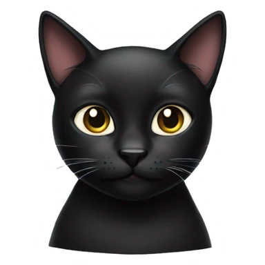 Black cat sticker
