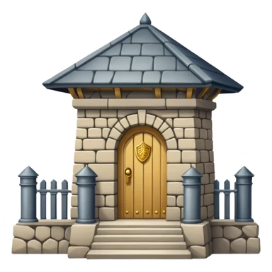 guard post near palace gates show in front of palace gates sticker