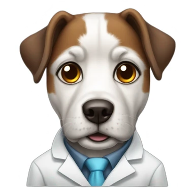 Scientist dog sticker